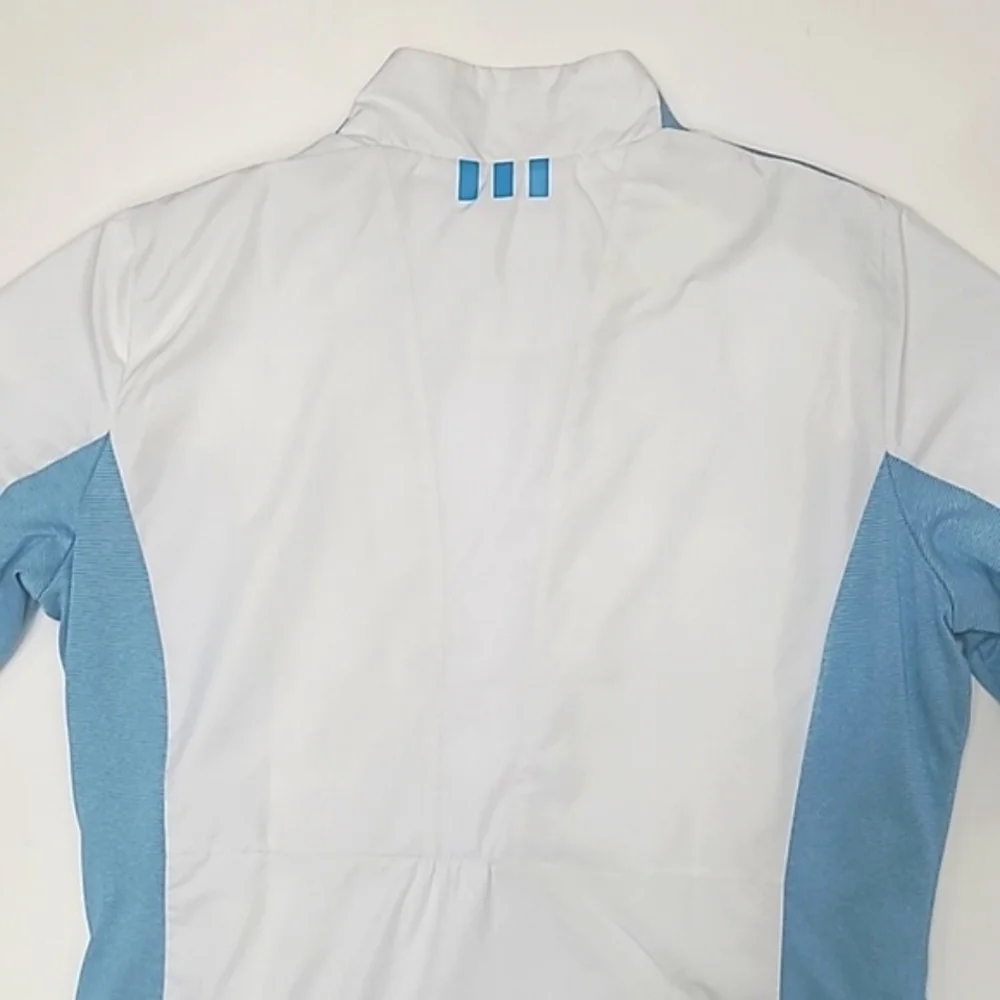 Adidas Climaproof Golf Jacket Full Zipper Windbreaker Water Resistant Crewneck